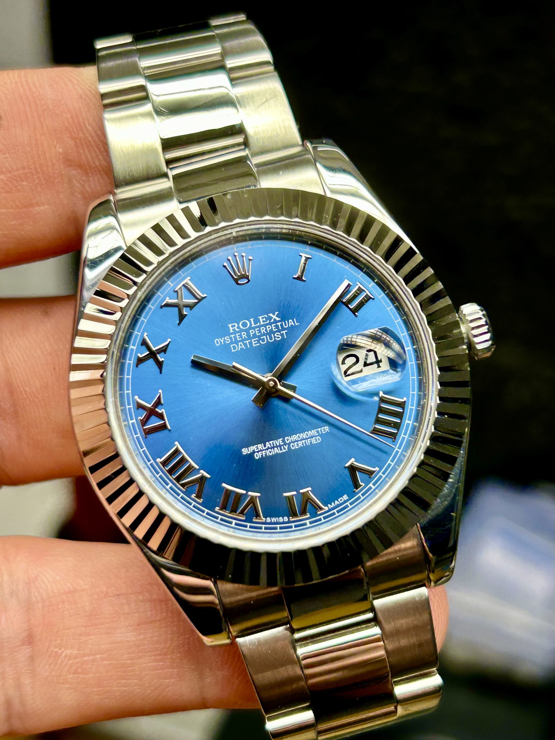 Rolex Datejust II 116300 – Blue Roman Dial – 2015 - Bilde 7
