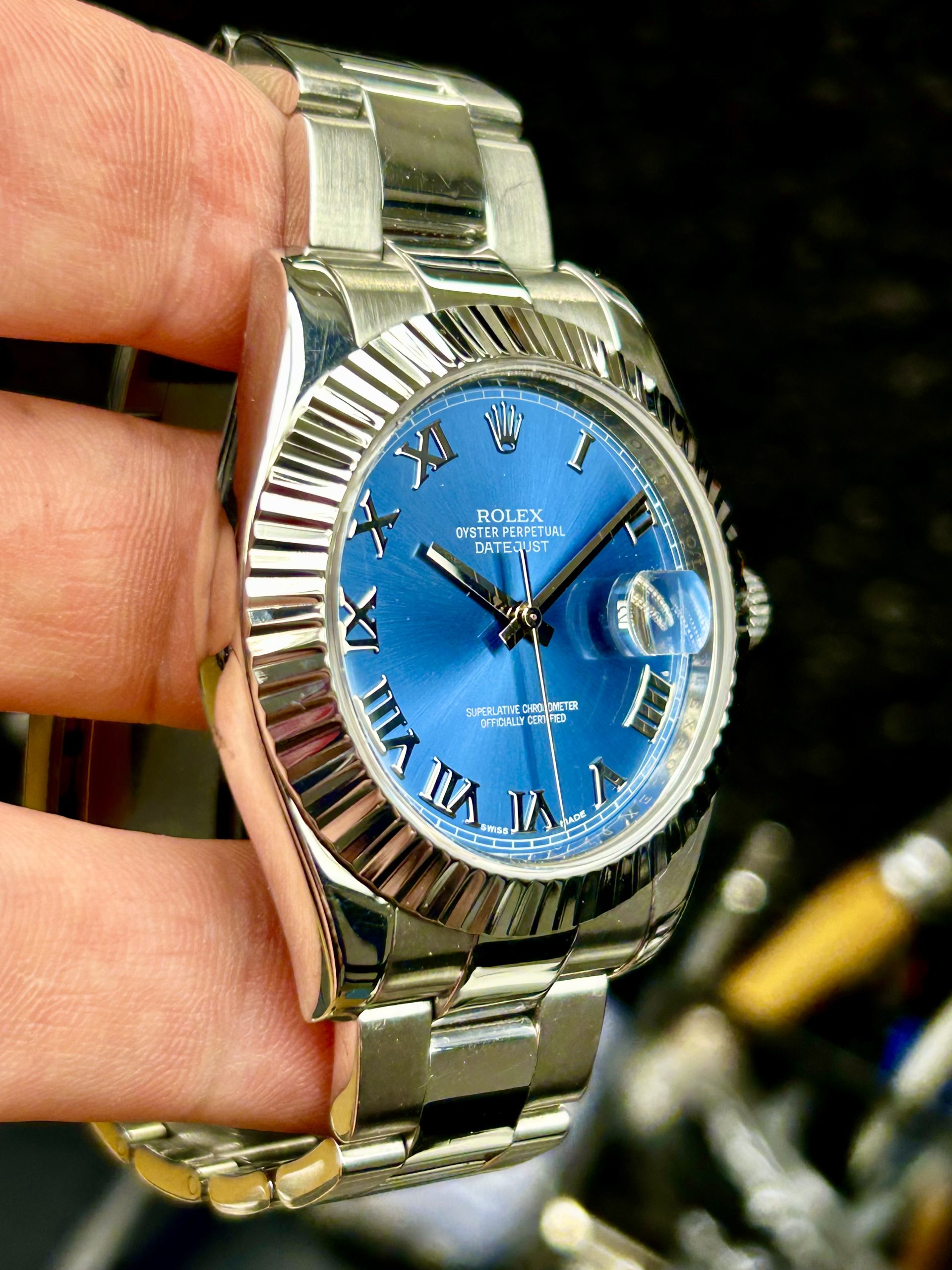 Rolex Datejust II 116300 – Blue Roman Dial – 2015 - Bilde 13
