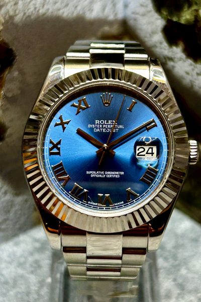 Rolex Datejust II 116300 – Blue Roman Dial – 2015