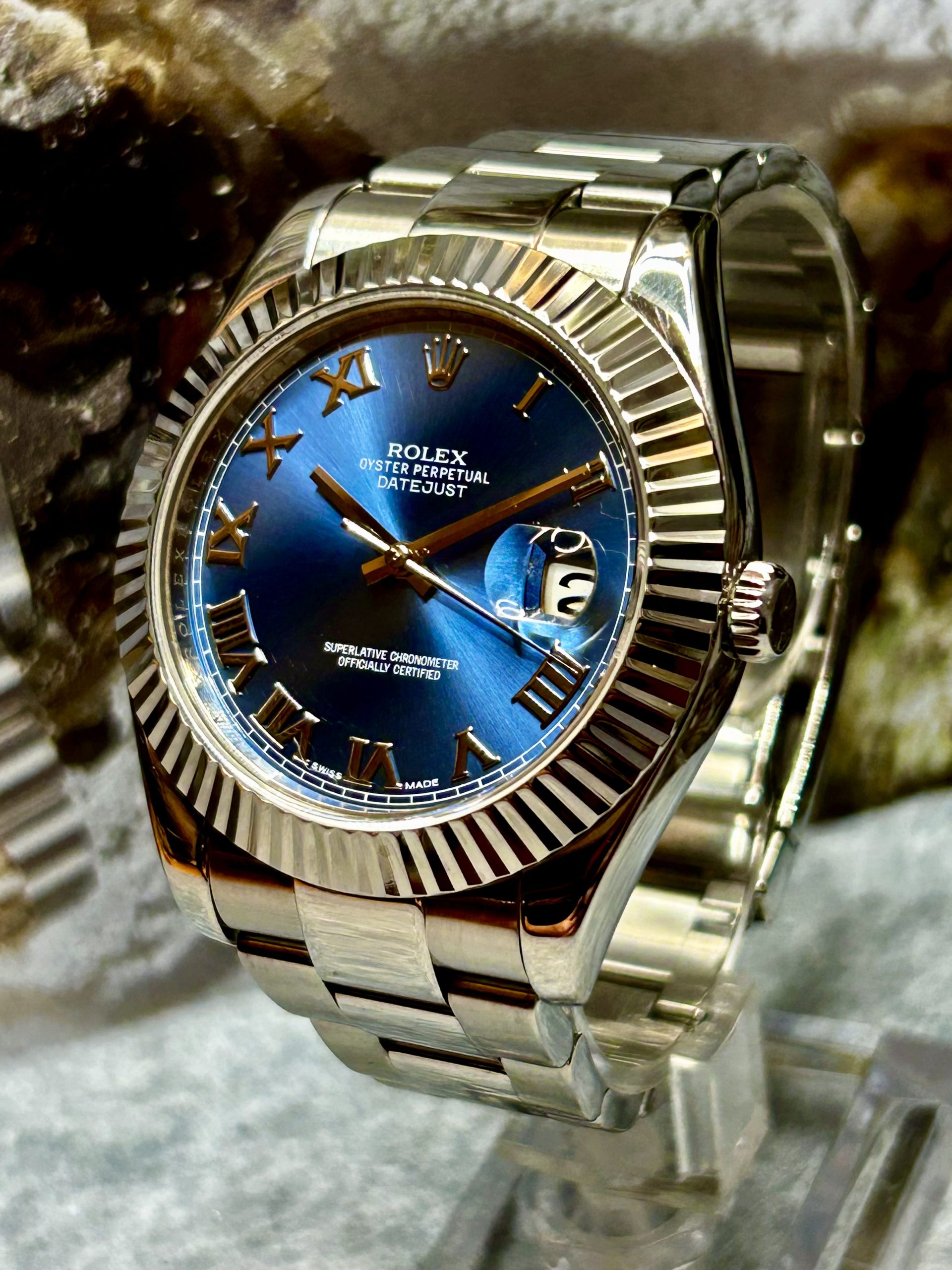 Rolex Datejust II 116300 – Blue Roman Dial – 2015 - Bilde 10