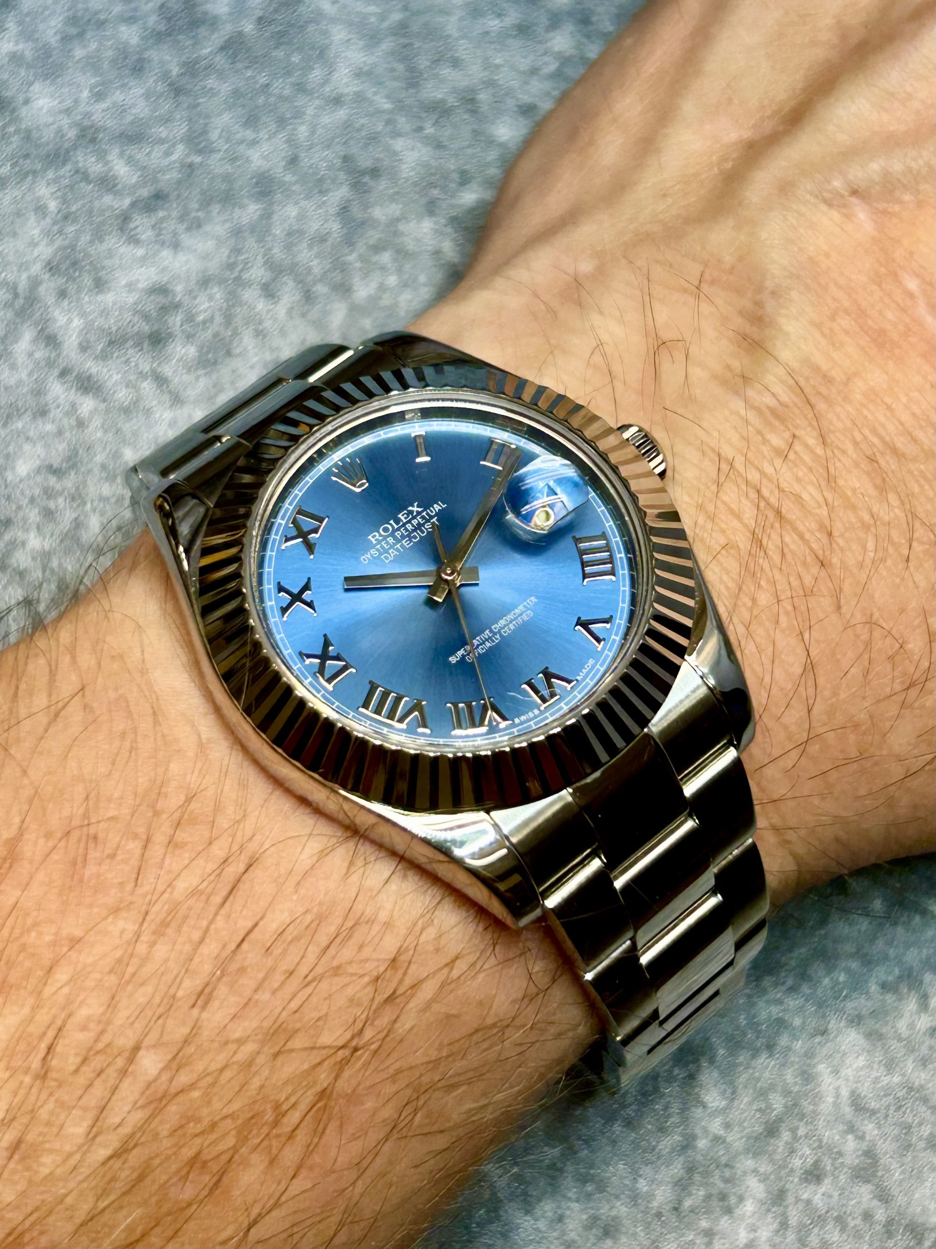 Rolex Datejust II 116300 – Blue Roman Dial – 2015 - Bilde 5