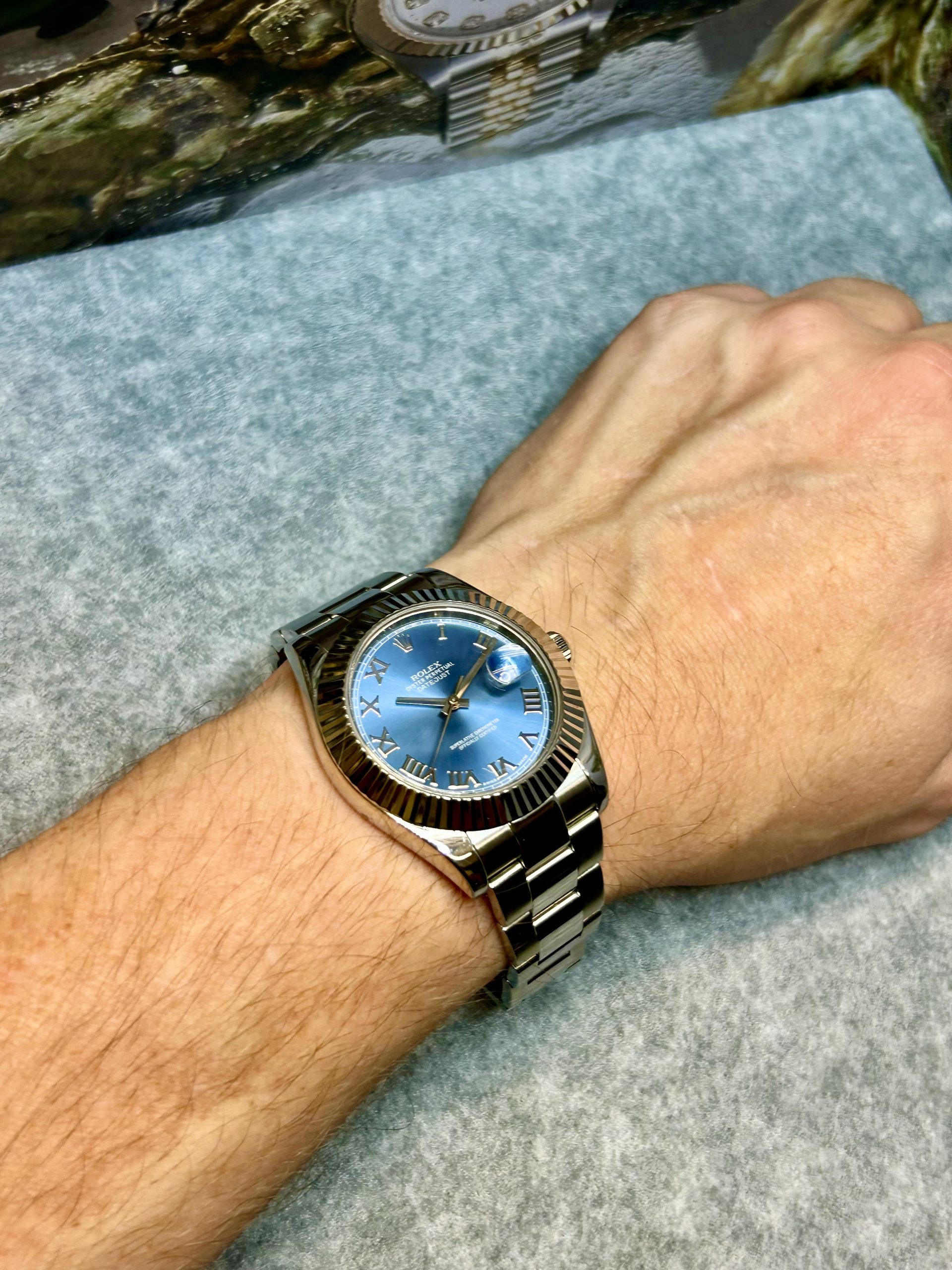 Rolex Datejust II 116300 – Blue Roman Dial – 2015 - Bilde 14