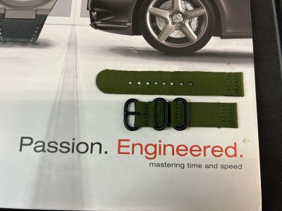 NATO strap med spenne grønn 22mm