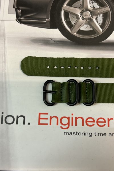 NATO strap med spenne grønn 20mm