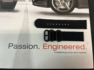 NATO strap med spenne sort 22mm