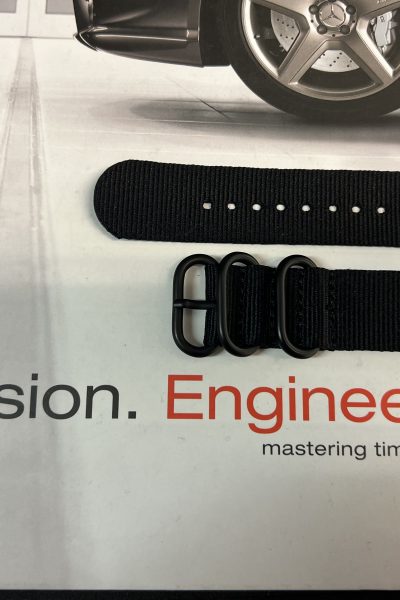 NATO strap med spenne sort 22mm