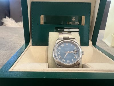 Rolex Datejust II 116300 – Blue Roman Dial – 2015 - Bilde 4