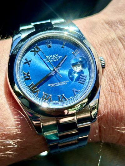 Rolex Datejust II 116300 – Blue Roman Dial – 2015