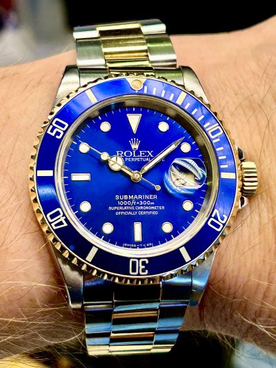SOLGT!! Rolex Submariner Date 16613 – “Bluesy” – 1993 - Bilde 11