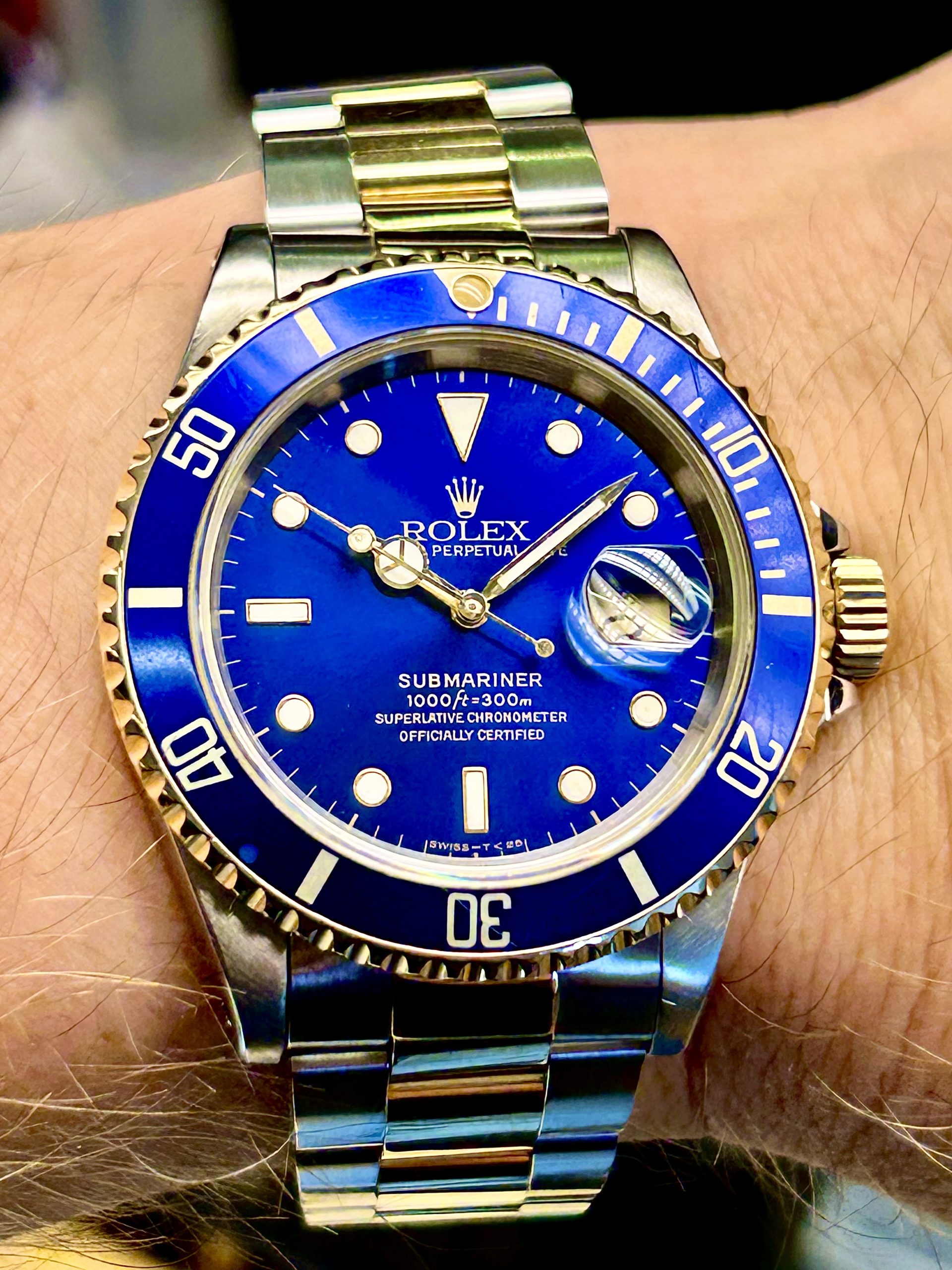 SOLGT!! Rolex Submariner Date 16613 – “Bluesy” – 1993 - Bilde 11