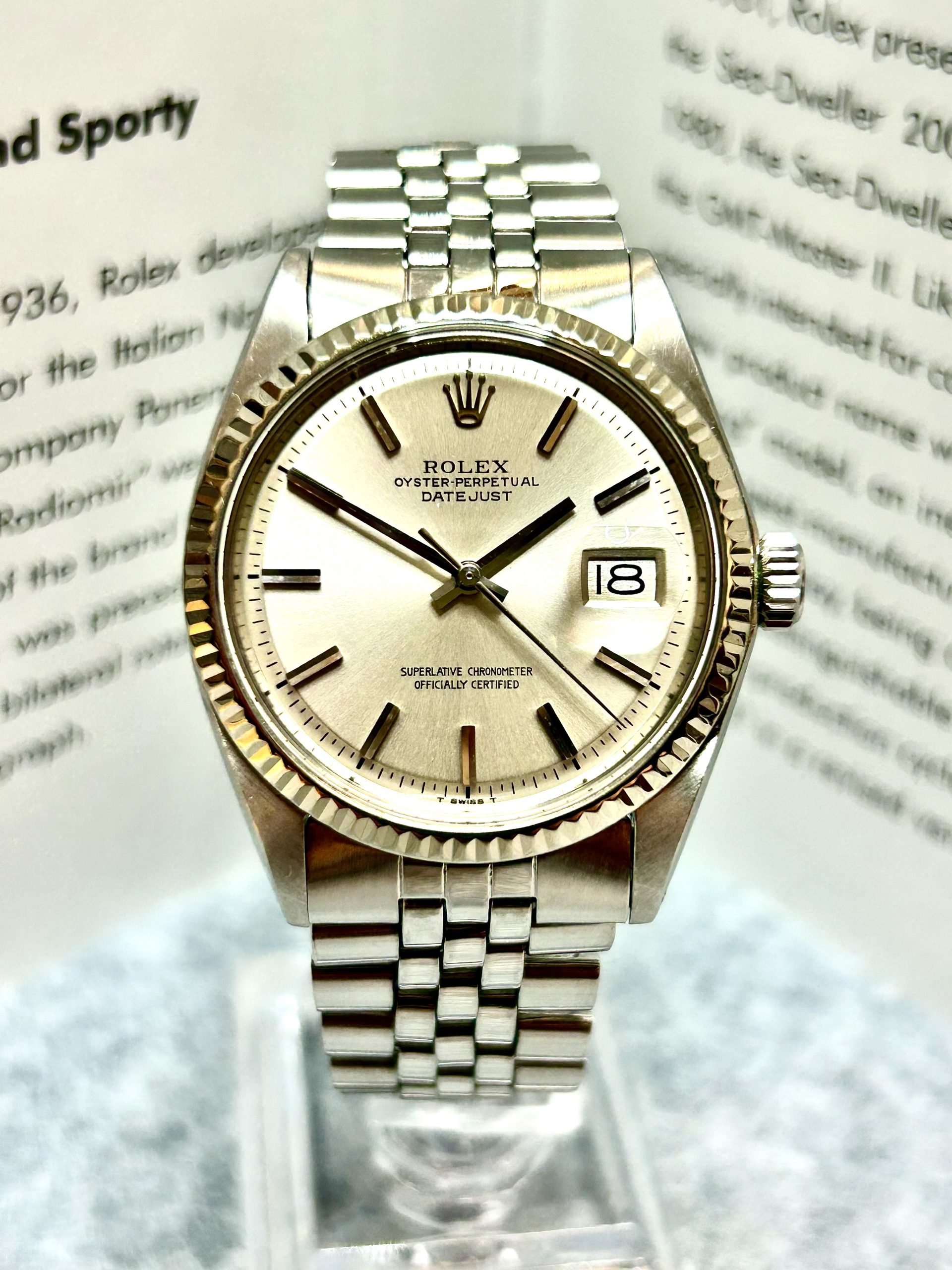 Rolex i stål og hvitt gull Ref 1601 fra 1971 - Bilde 12