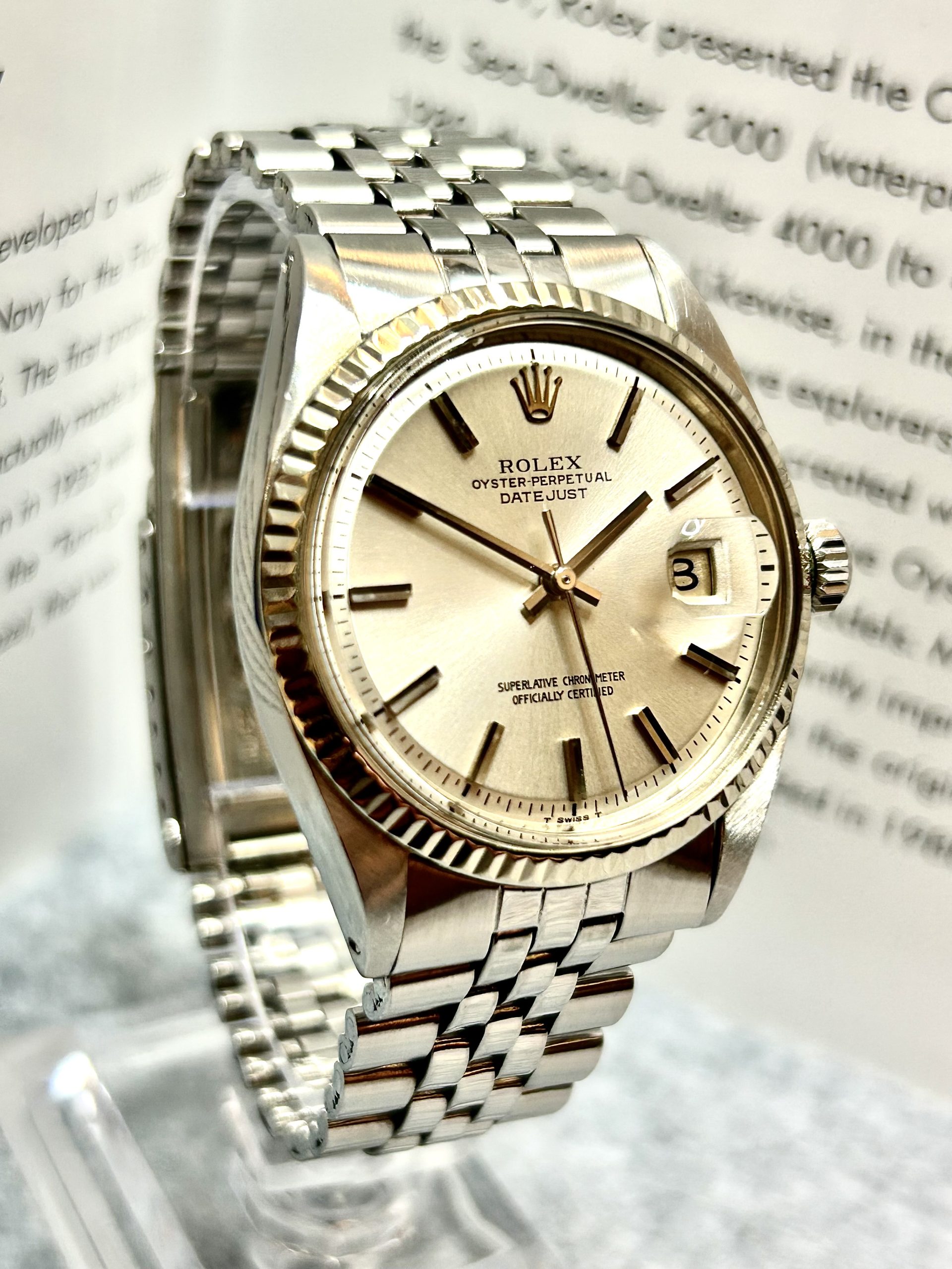 Rolex i stål og hvitt gull Ref 1601 fra 1971 - Bilde 11