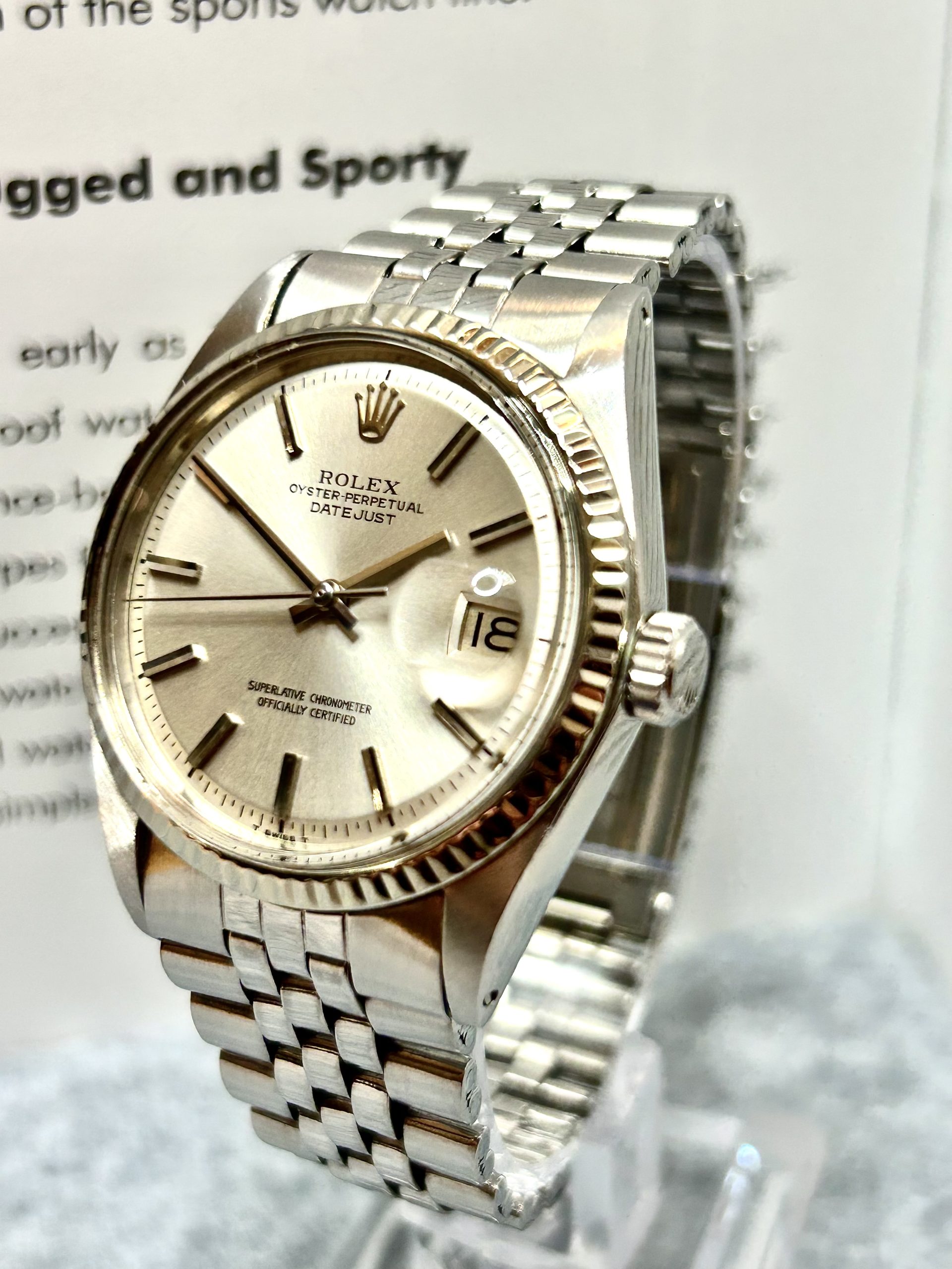 Rolex i stål og hvitt gull Ref 1601 fra 1971 - Bilde 10