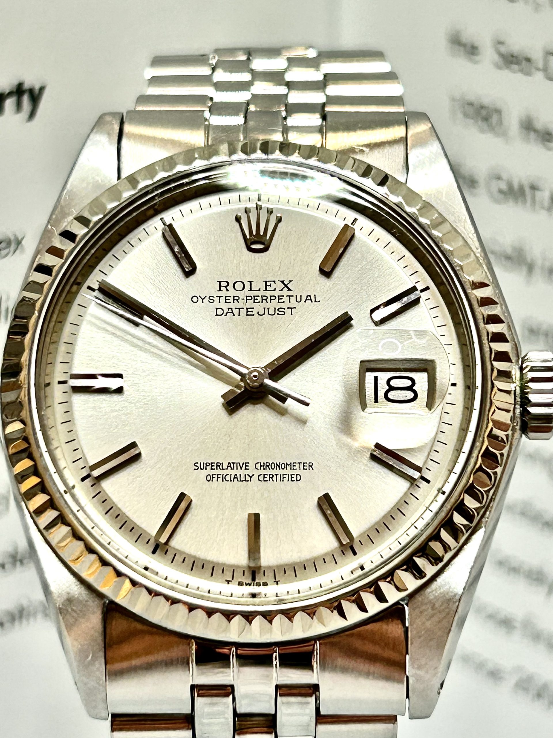 Rolex i stål og hvitt gull Ref 1601 fra 1971 - Bilde 9