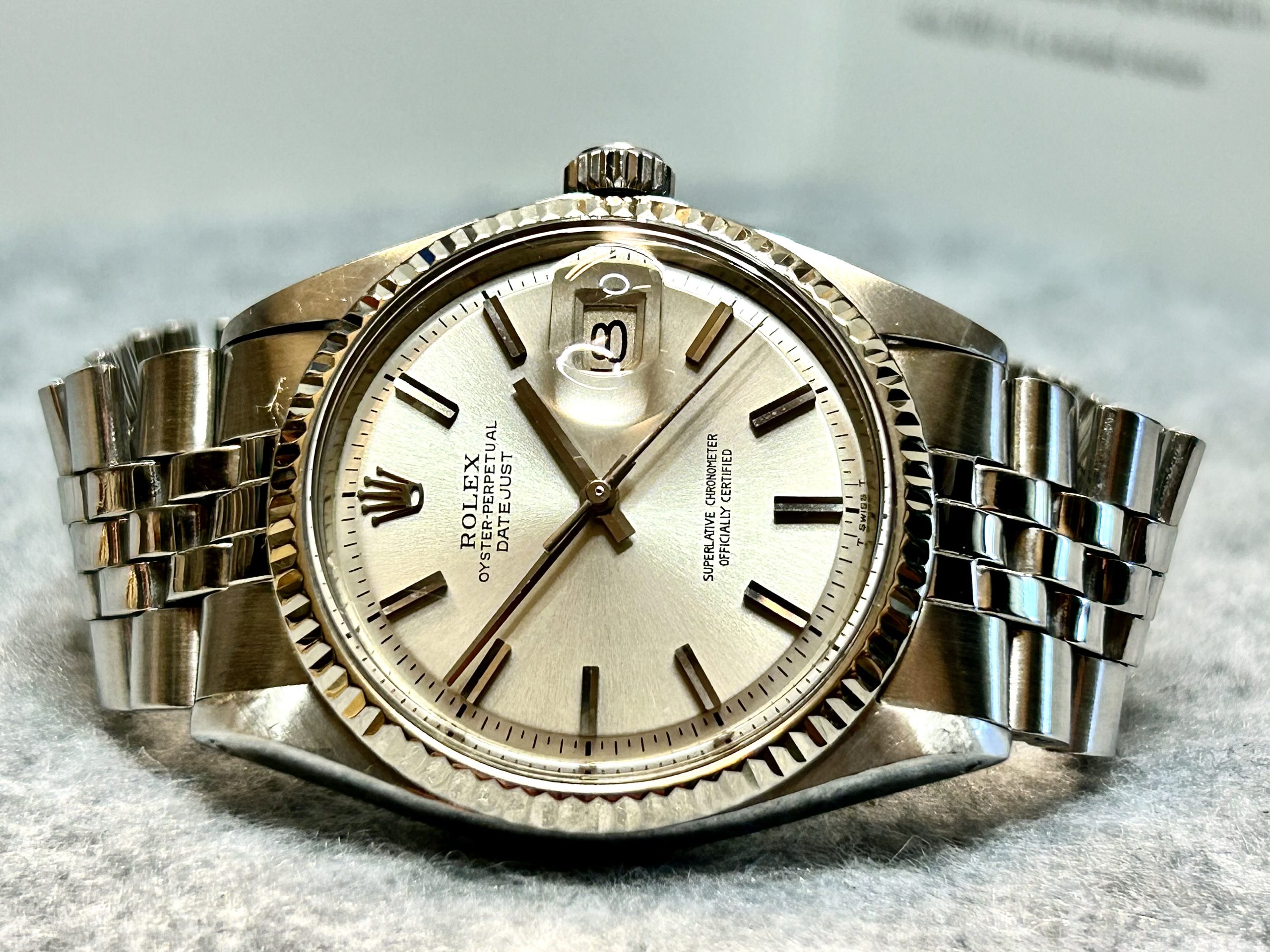 Rolex i stål og hvitt gull Ref 1601 fra 1971 - Bilde 8