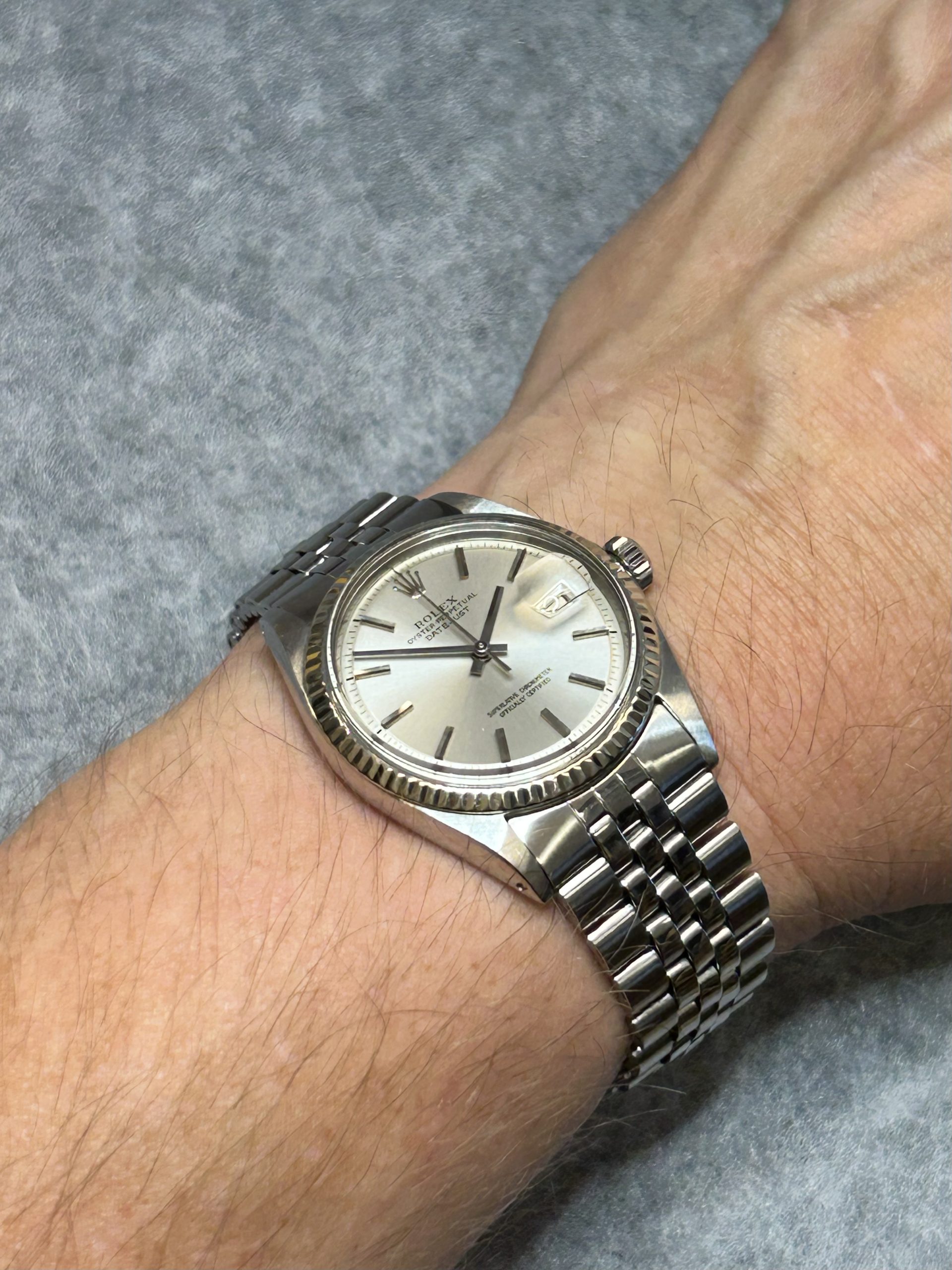 Rolex i stål og hvitt gull Ref 1601 fra 1971 - Bilde 4