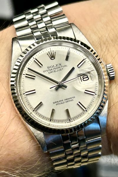 Rolex i stål og hvitt gull Ref 1601 fra 1971
