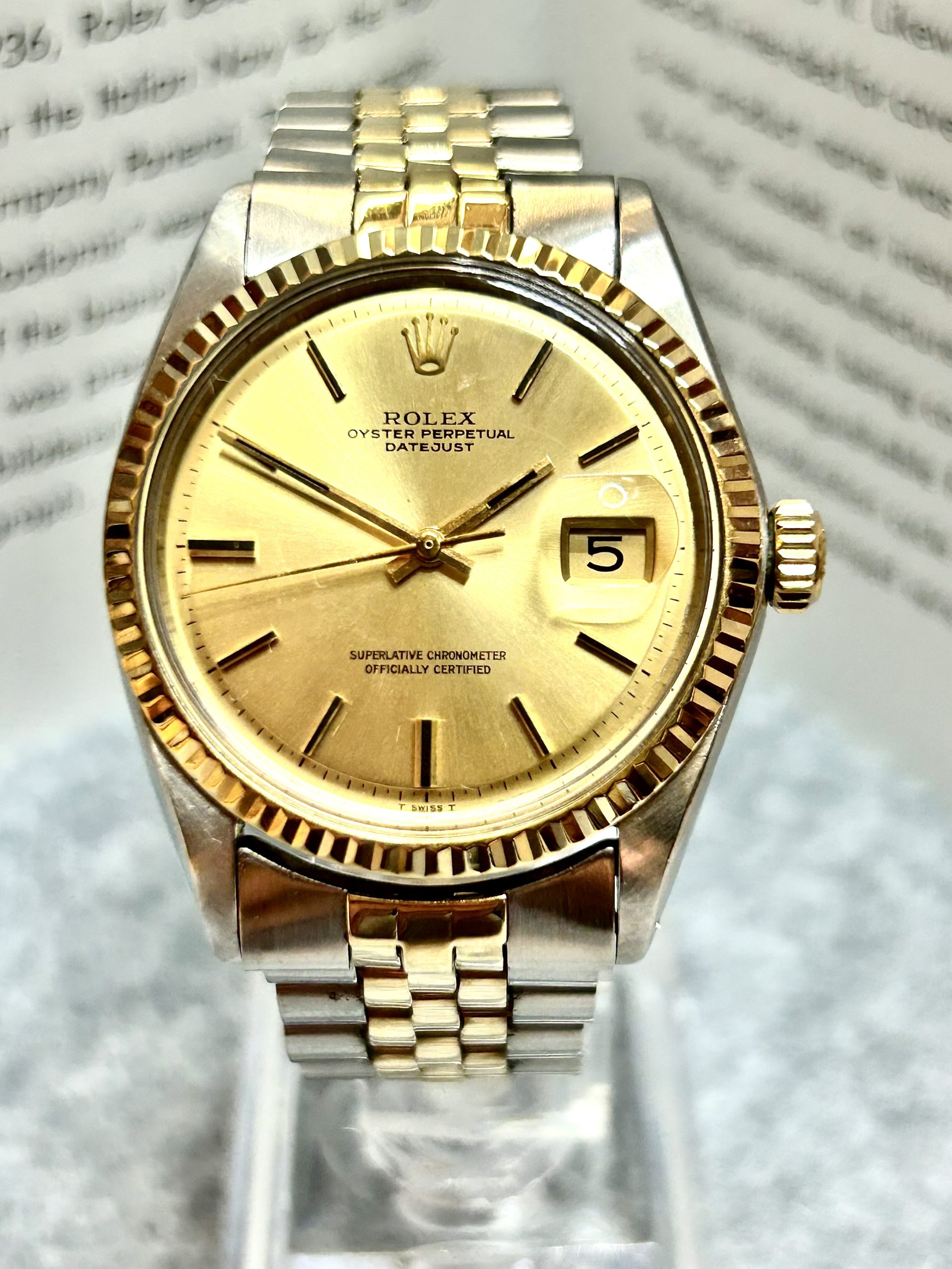 SOLGT!! Rolex Datejust Two Tone Ref 1601 fra 1970 - Bilde 11