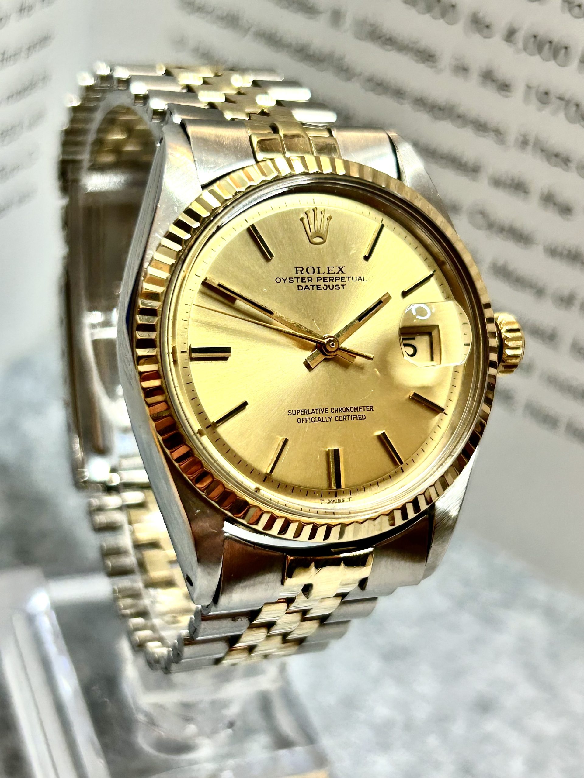 SOLGT!! Rolex Datejust Two Tone Ref 1601 fra 1970 - Bilde 10