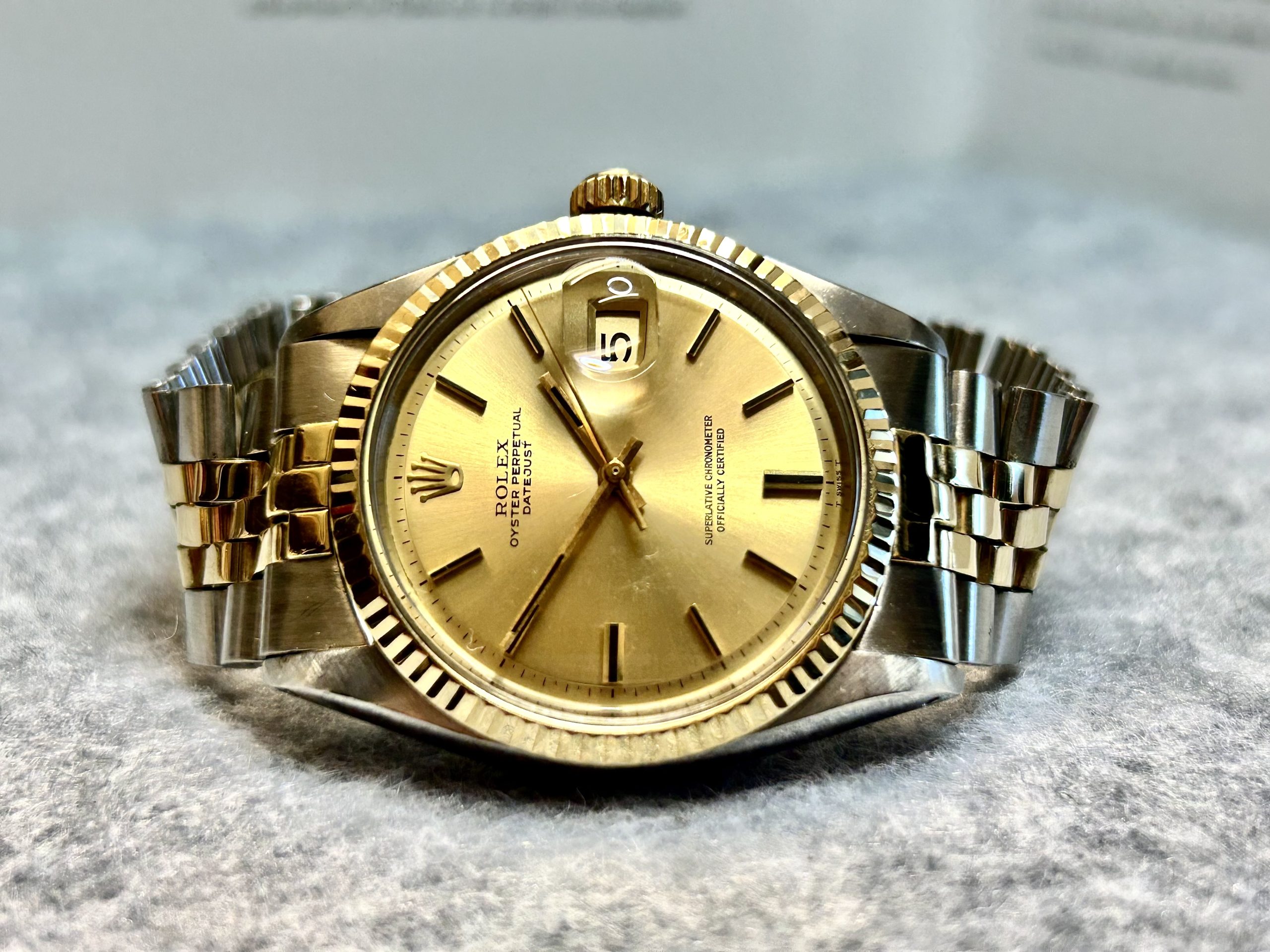 SOLGT!! Rolex Datejust Two Tone Ref 1601 fra 1970 - Bilde 8