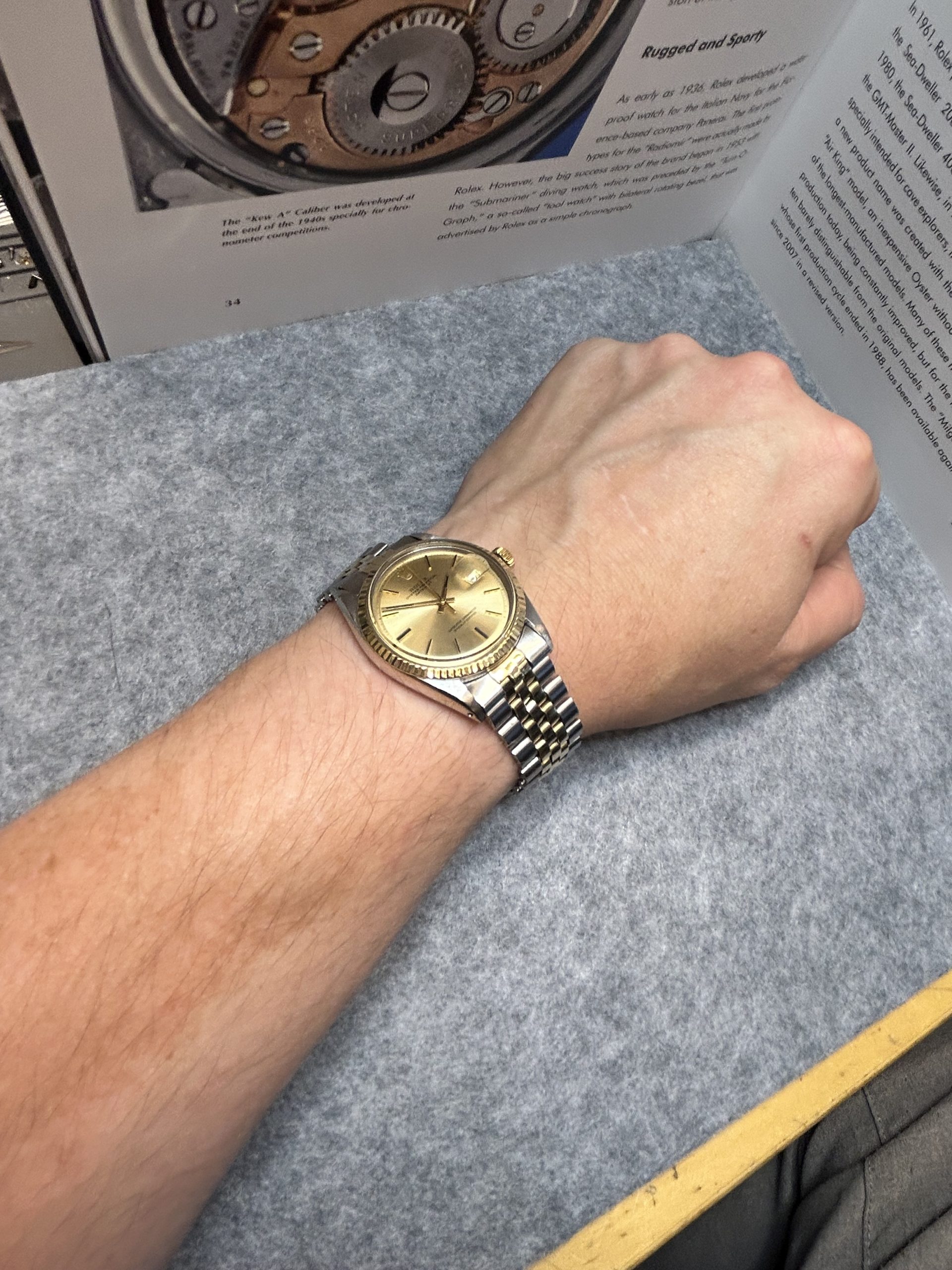 SOLGT!! Rolex Datejust Two Tone Ref 1601 fra 1970 - Bilde 3