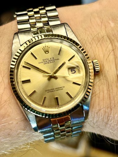 SOLGT!! Rolex Datejust Two Tone Ref 1601 fra 1970