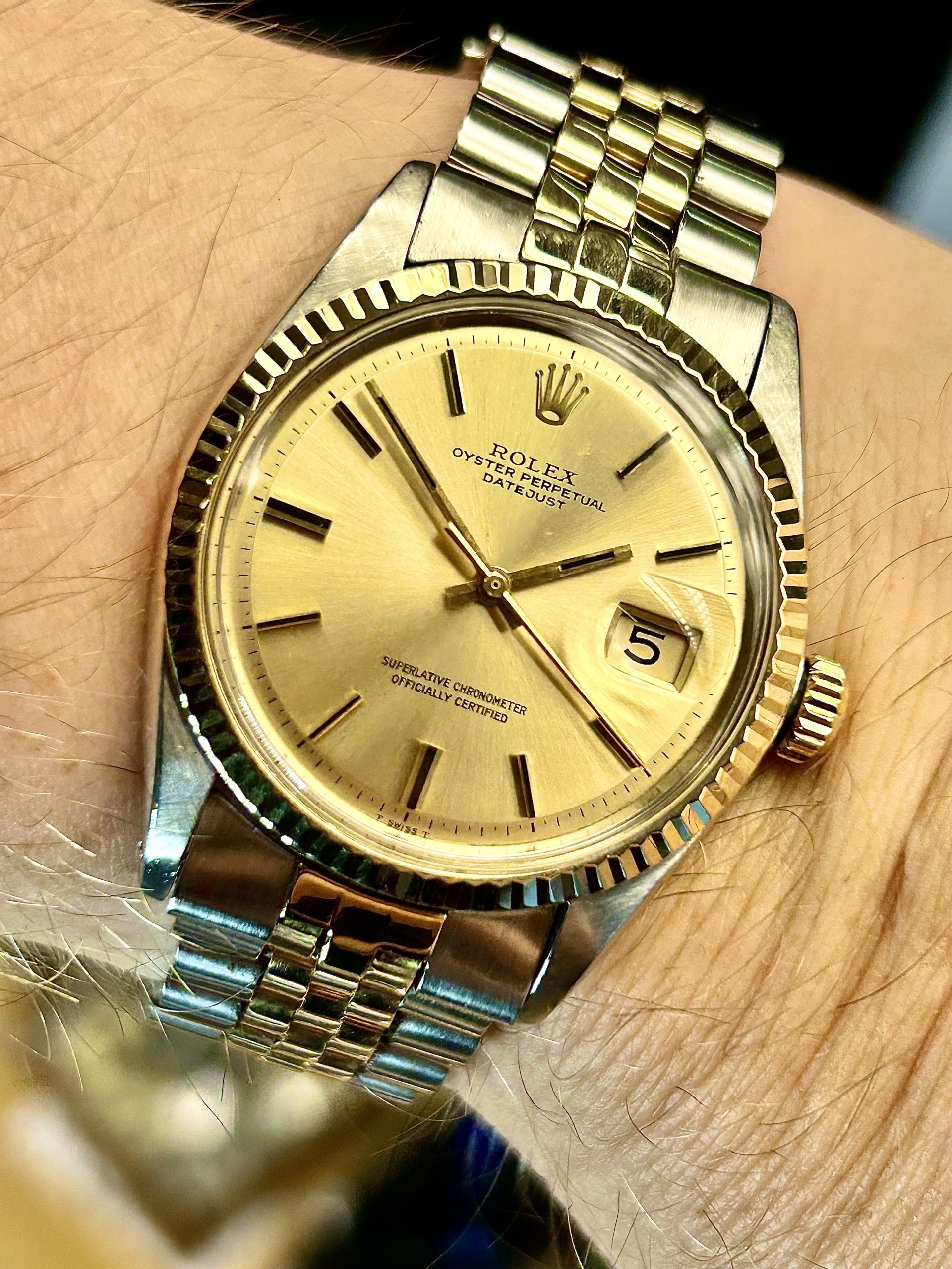 SOLGT!! Rolex Datejust Two Tone Ref 1601 fra 1970 - Bilde 2