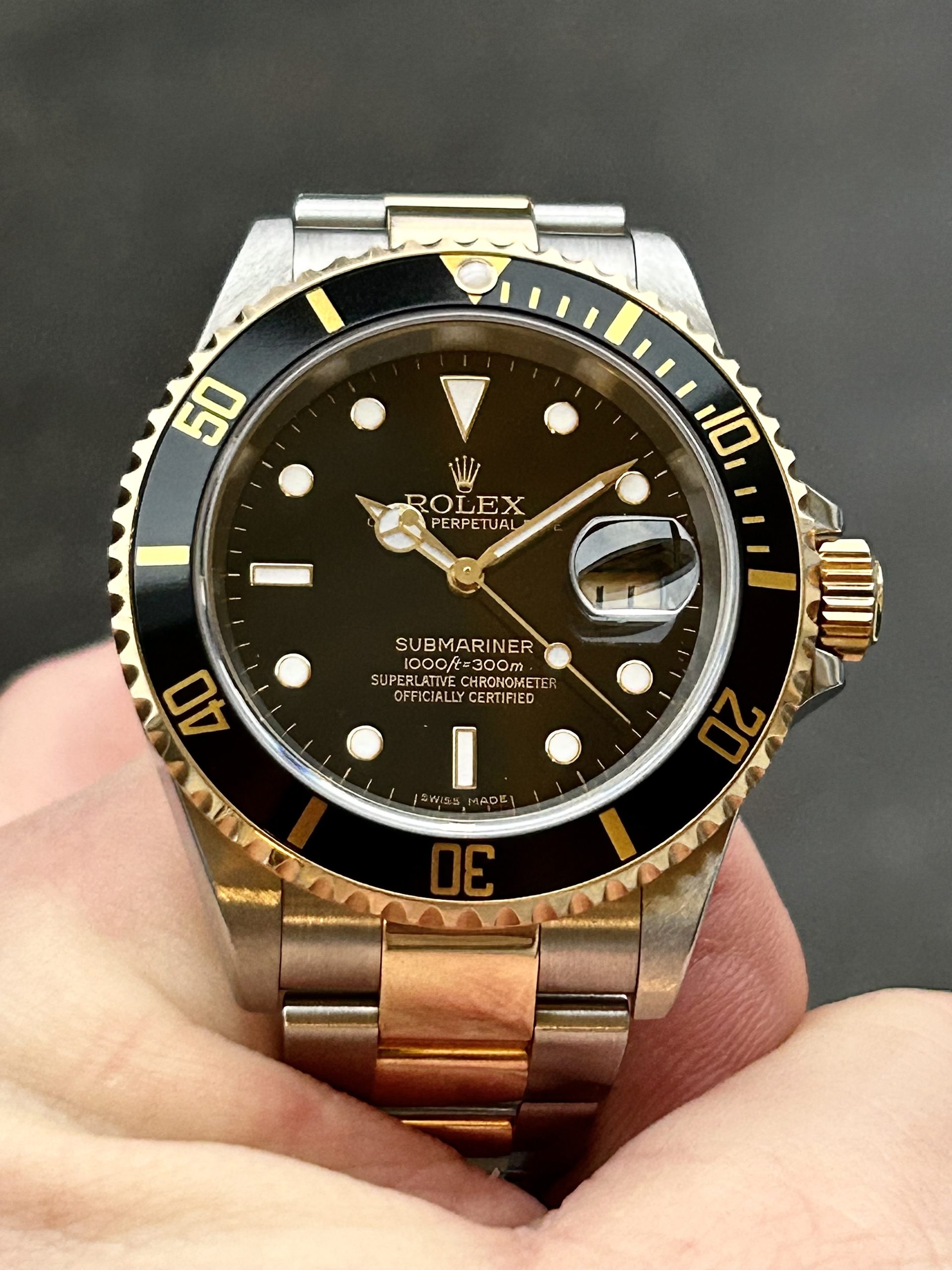 Solgt. Ny på vei inn. Rolex Submariner Date 16613LN – Stål/Gull 2007 - Bilde 13