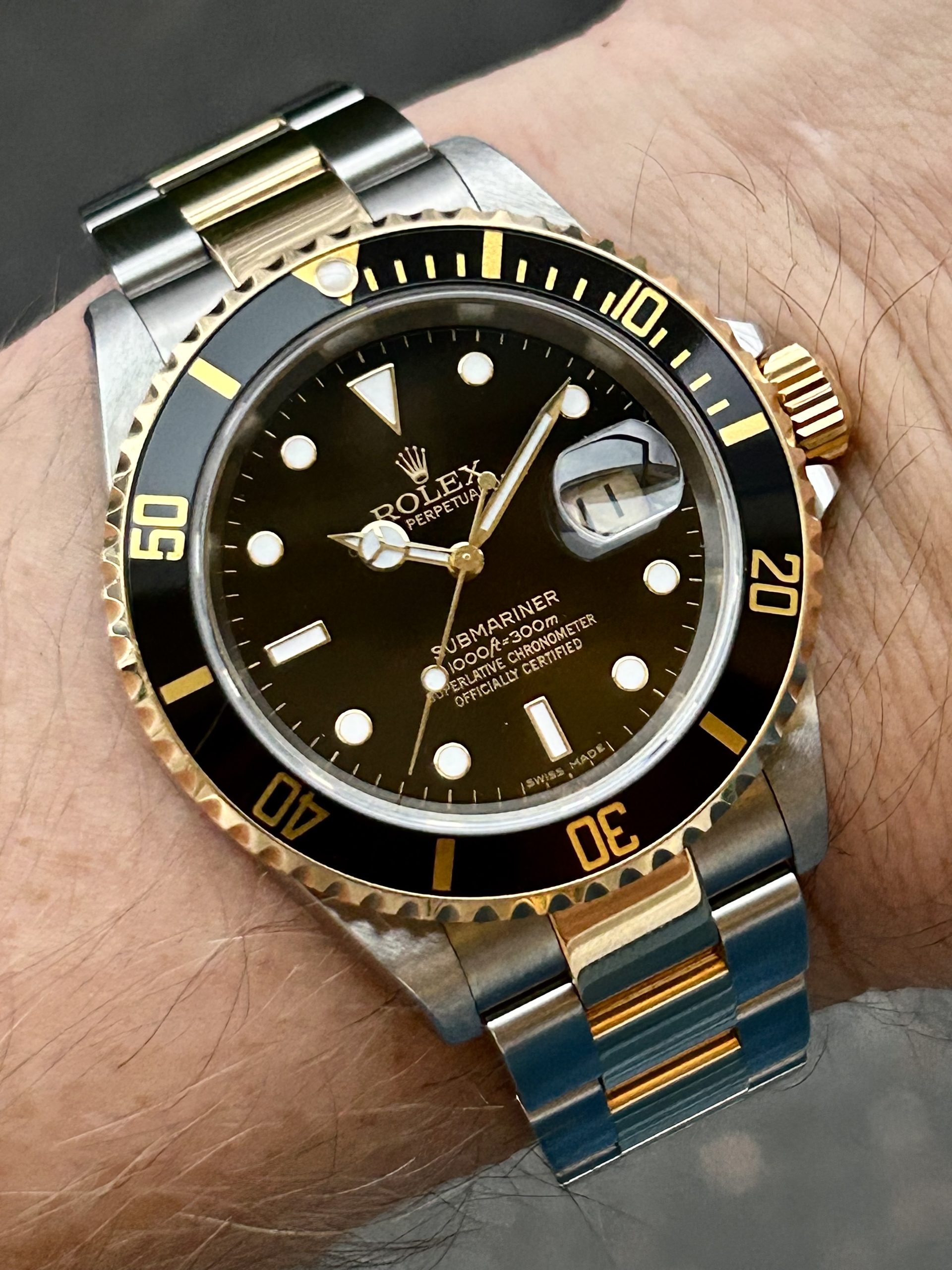 Solgt. Ny på vei inn. Rolex Submariner Date 16613LN – Stål/Gull 2007 - Bilde 12