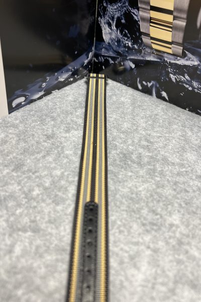 NATO strap med spenne sort / beige / grå 20mm