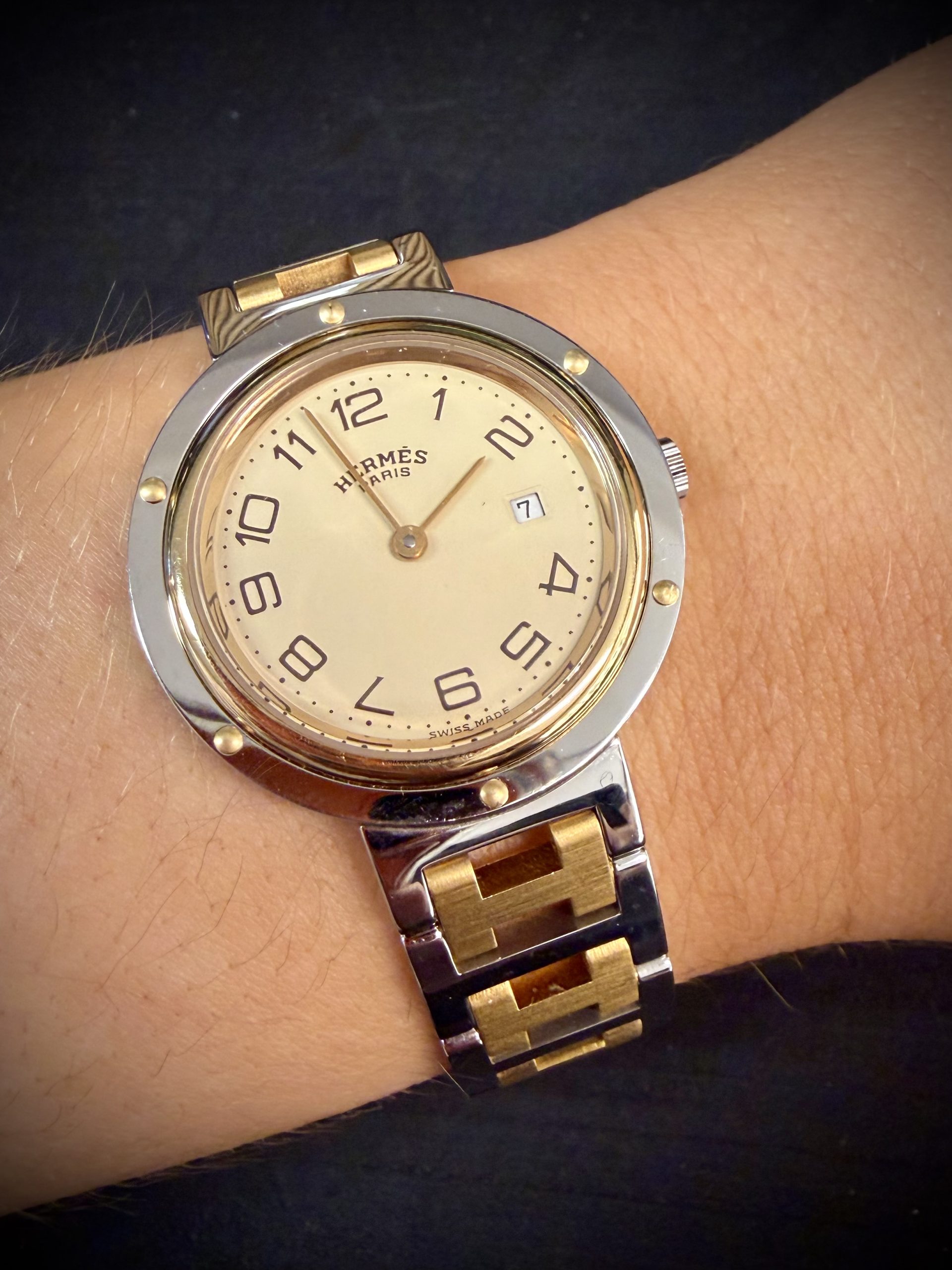 Solgt - Vi skaffer flere - Hermès Paris – Vintage dameur fra 1990 | Ubrukt & sjelden