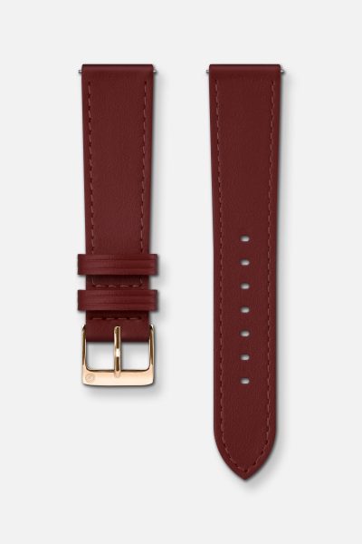 Charlie Paris Burgunder skinnreim 18mm