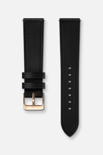 Charlie Paris Sort skinnreim 18mm