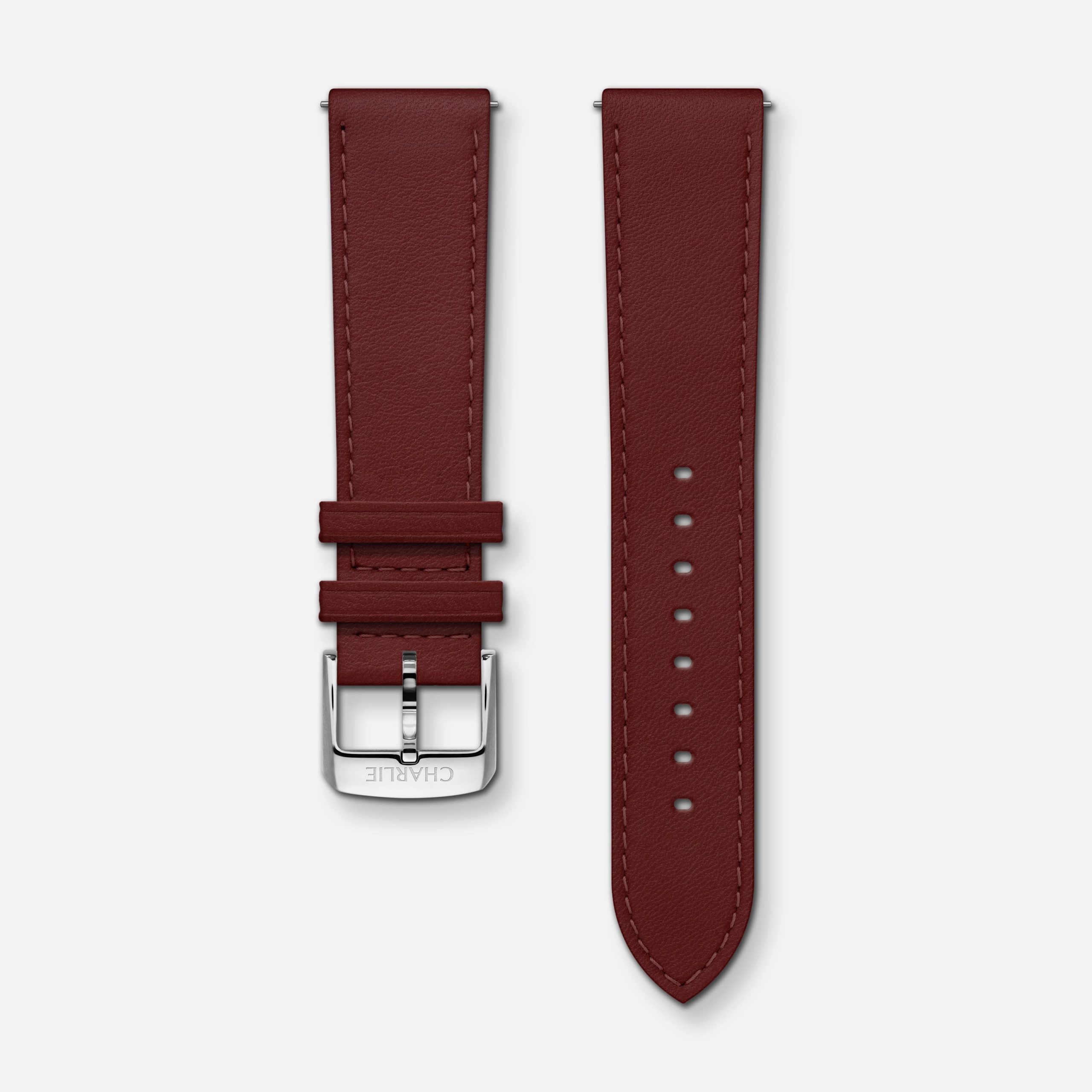 Charlie Paris Burgunder skinnreim 20mm