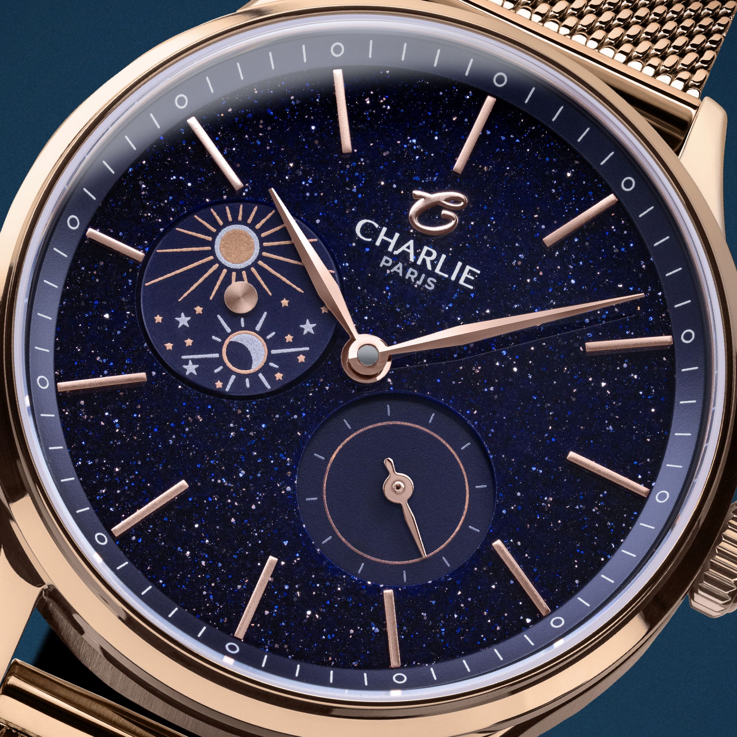 Charlie Paris INITIAL 36 - Day/Night - Rose Gold Aventurine - Bilde 2