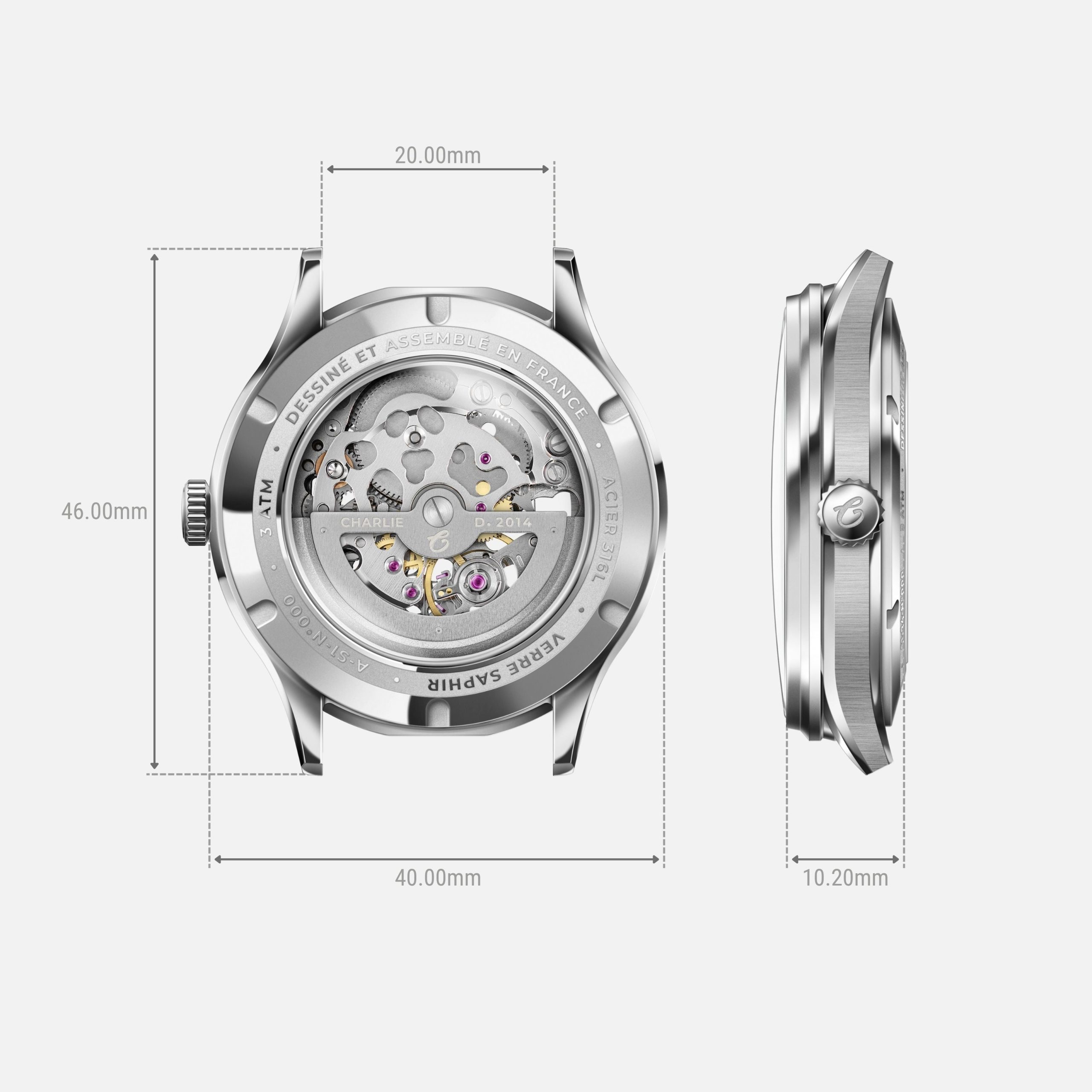 Charlie Paris INITIAL - Skeleton - Blue - Bilde 4