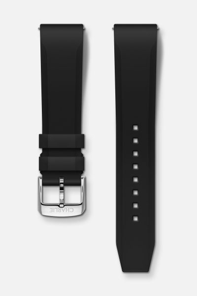 Charlie Paris Sort gummireim 20mm