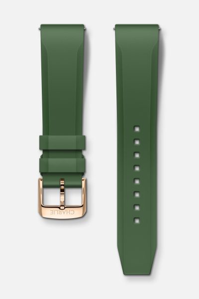 Charlie Paris Salviegrønn gummireim 20mm