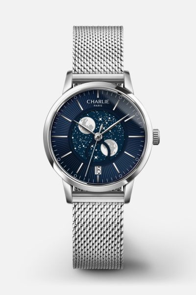 Charlie Paris SULLY - Moon phase - Steel & Blue