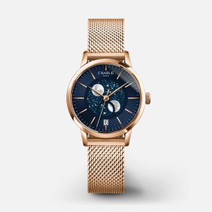 Charlie Paris SULLY - Moon phase - Rose Gold & Blue