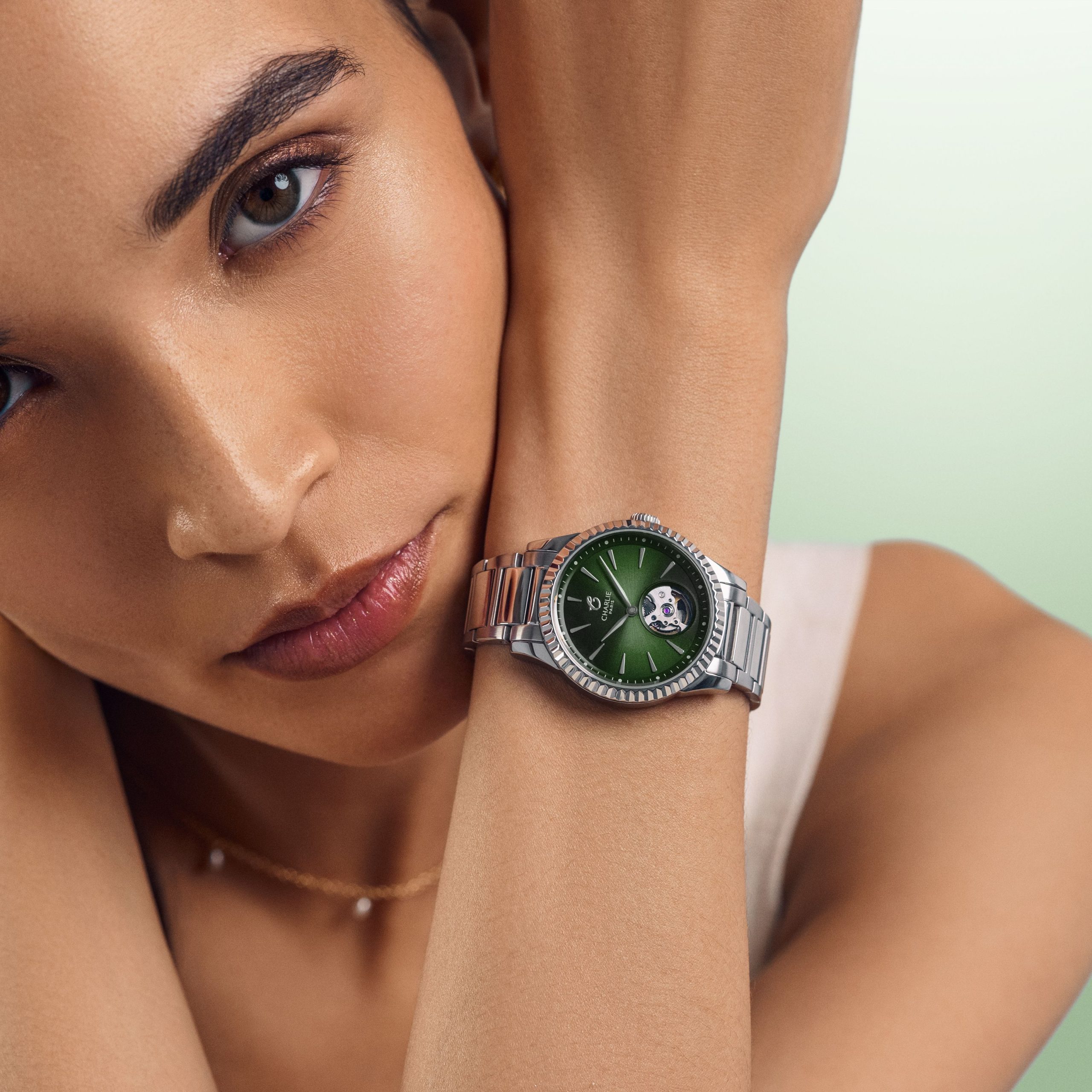 Charlie Paris Aurore Fluted Bezel - Open Heart - Tourmaline - Bilde 2