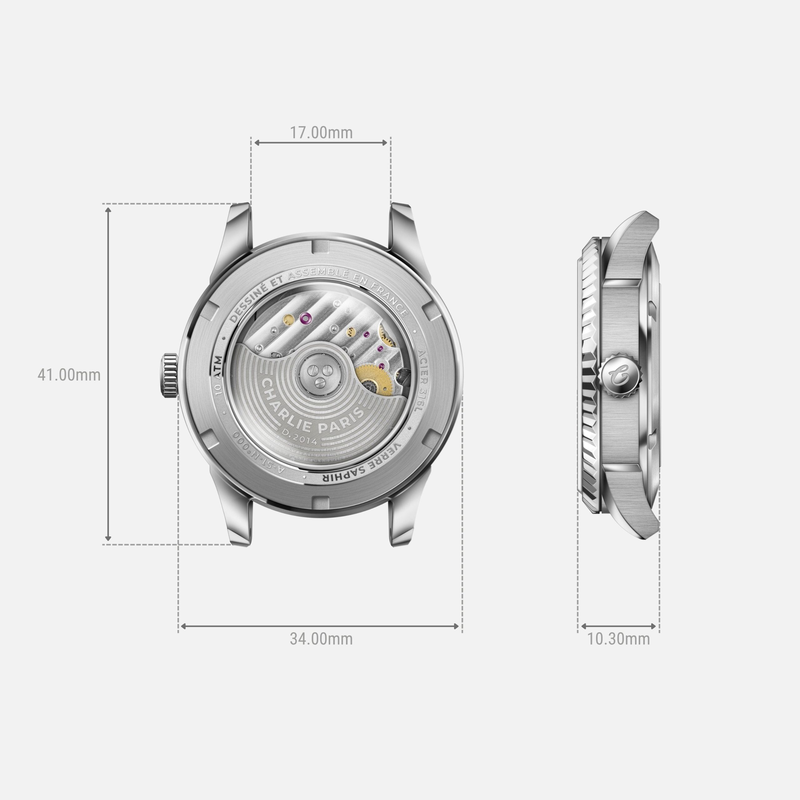 Charlie Paris Aurore Fluted - Open Heart - Blue - Bilde 3