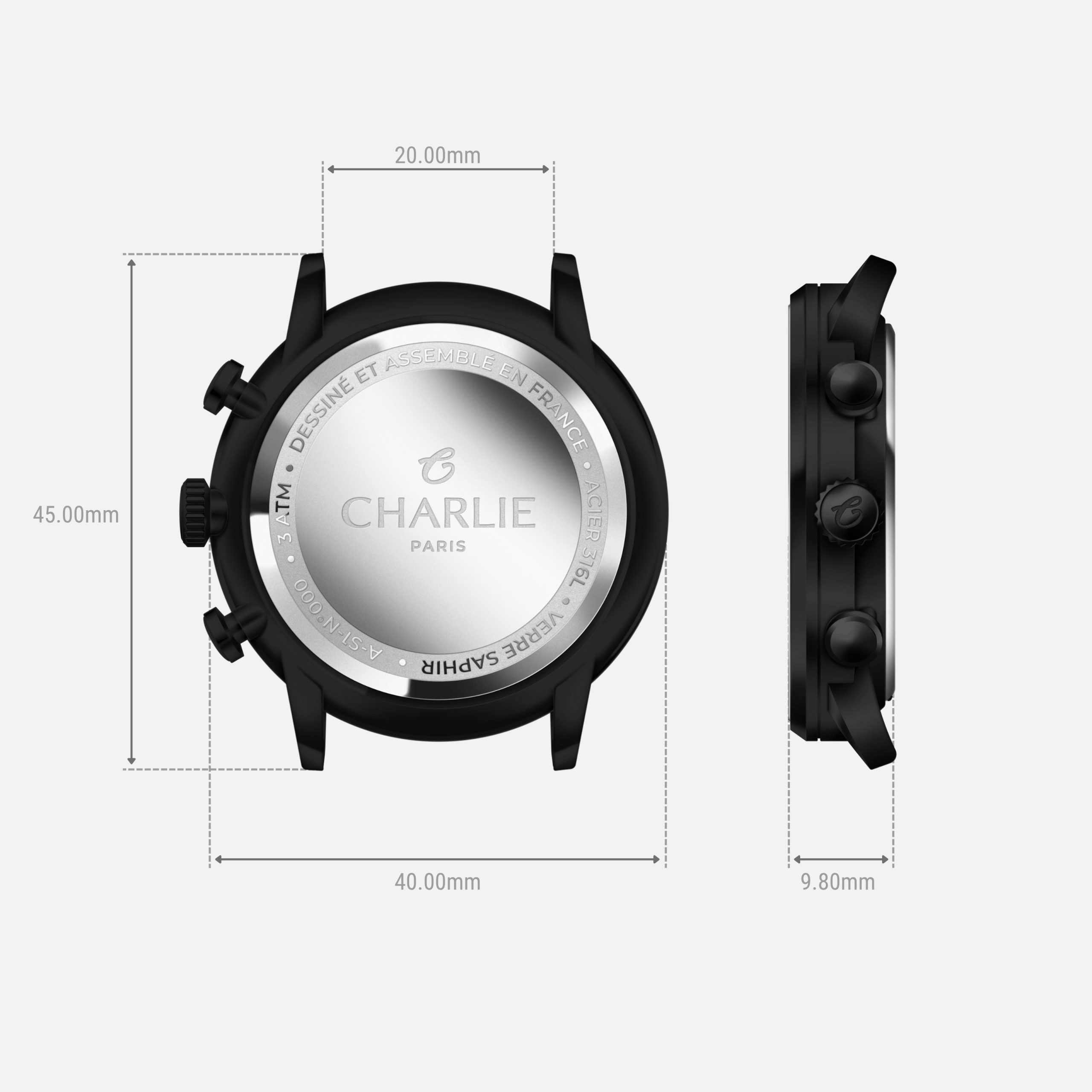 Charlie Paris HORIZON - Chronograph - Blackbird - Bilde 4