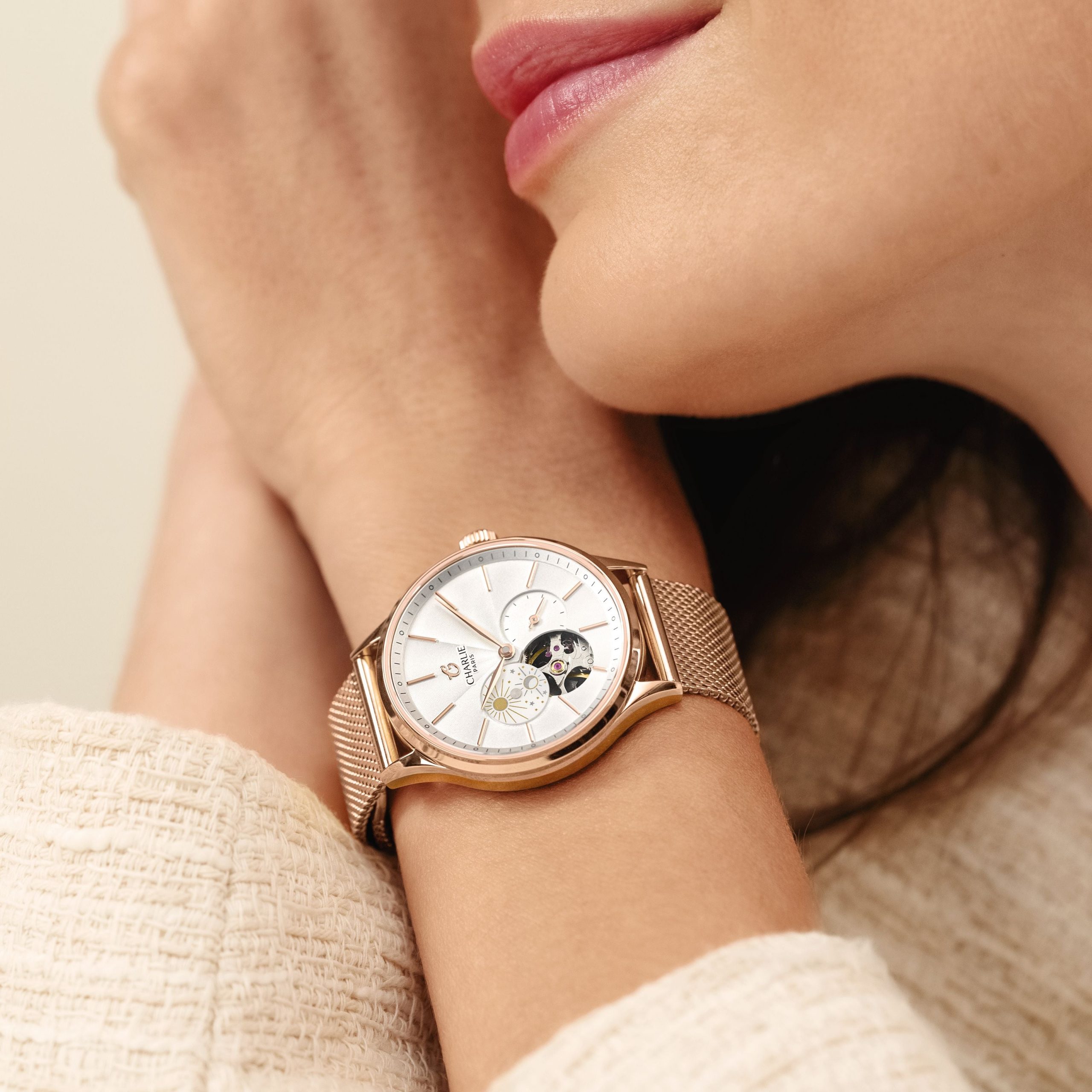 Charlie Paris INITIAL 36 - Open Heart Day/Night - Rose Gold - Bilde 2