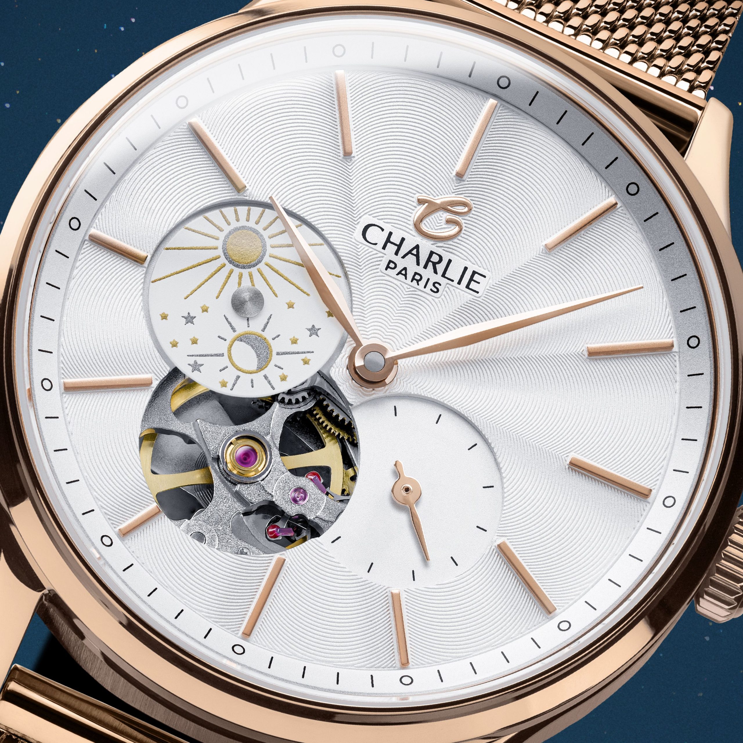 Charlie Paris INITIAL 36 - Open Heart Day/Night - Rose Gold - Bilde 3