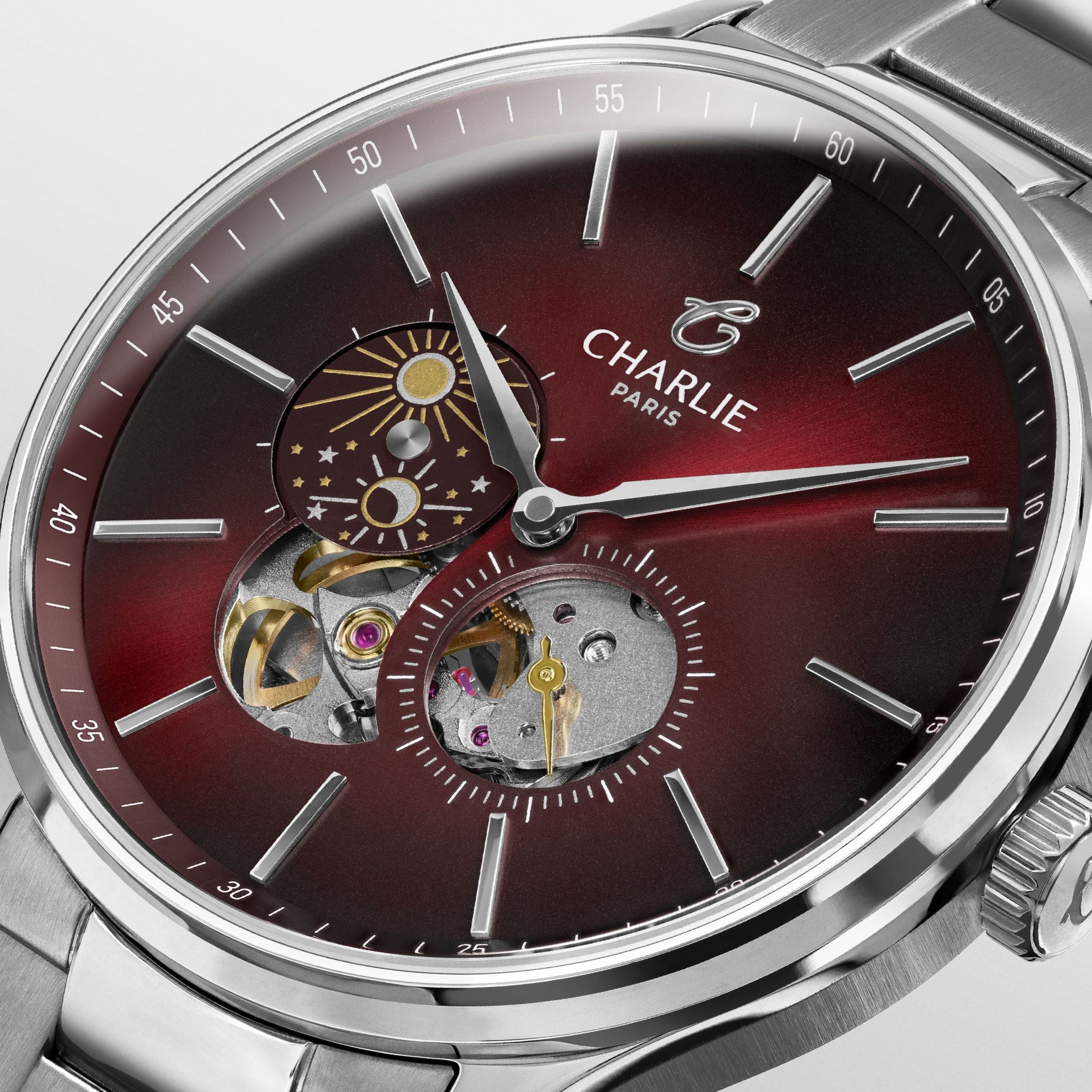 Charlie Paris INITIAL - Open Heart Day/Night - Burgundy - Bilde 3