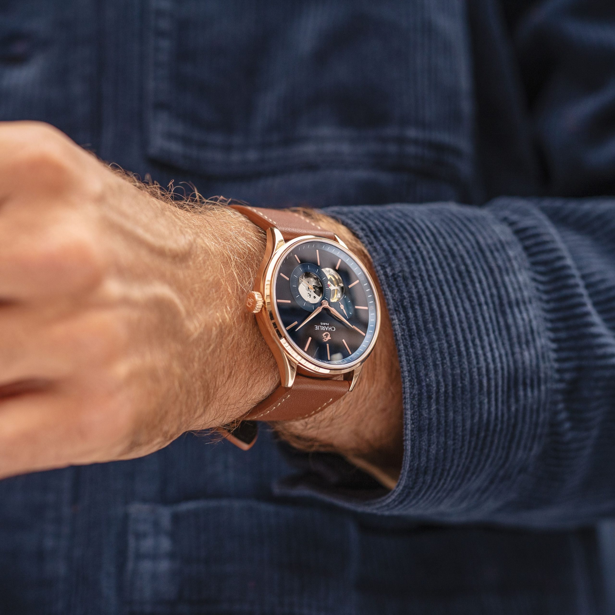 Charlie Paris INITIAL - Open Heart - Rose Gold/Blue - Bilde 2