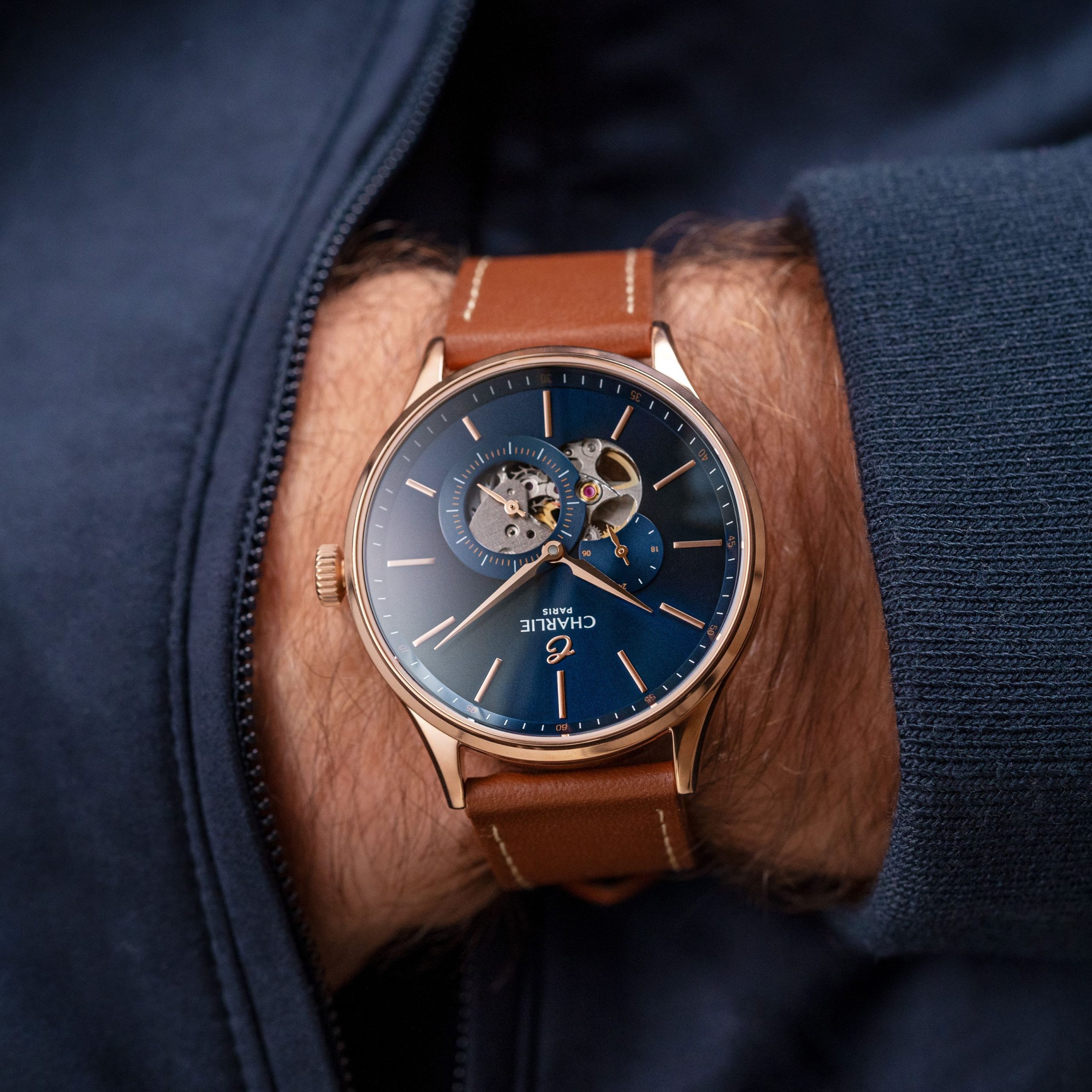 Charlie Paris INITIAL - Open Heart - Rose Gold/Blue - Bilde 5