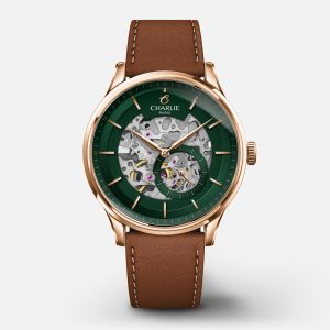 Charlie Paris INITIAL - Skeleton - Rose Gold & Green