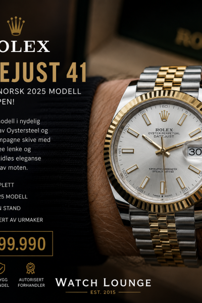 ROLEX DATEJUST 41 126333 – NORSK 2025 MODELL – MEGET PEN!